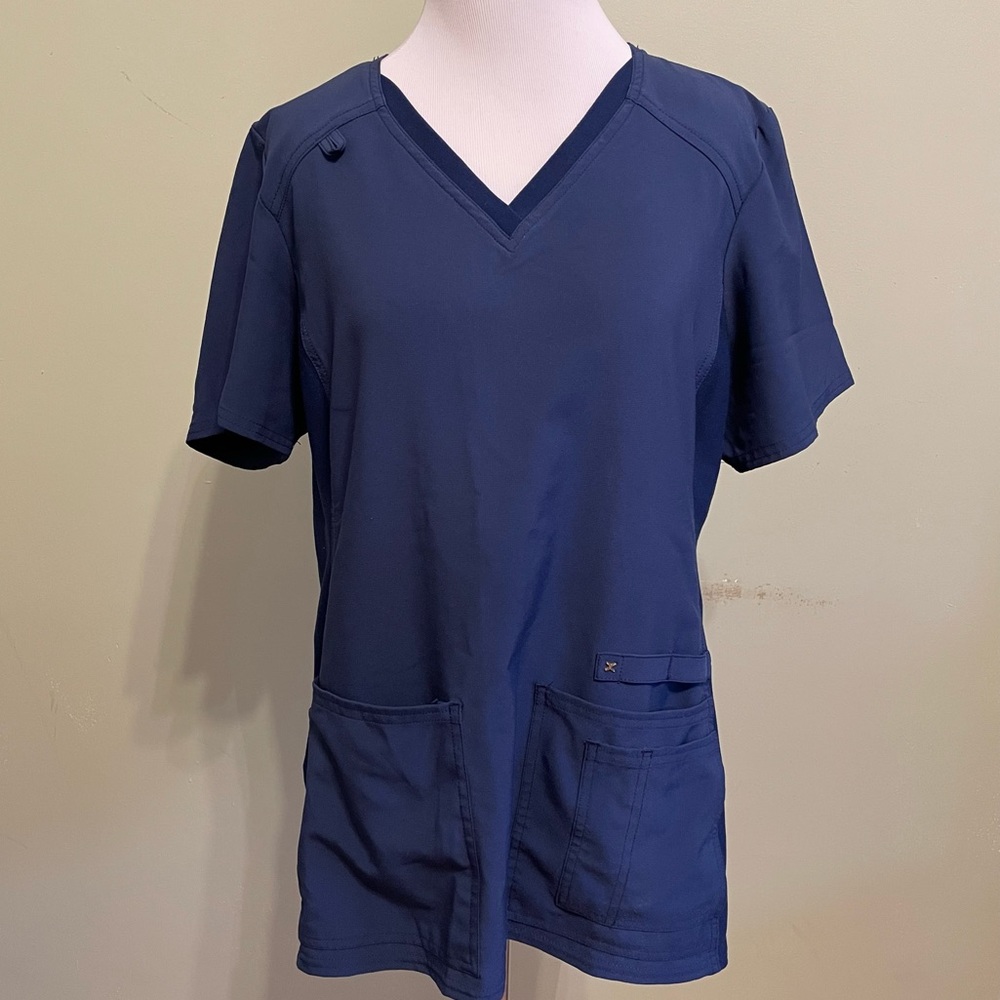 Navy blue scrubs top